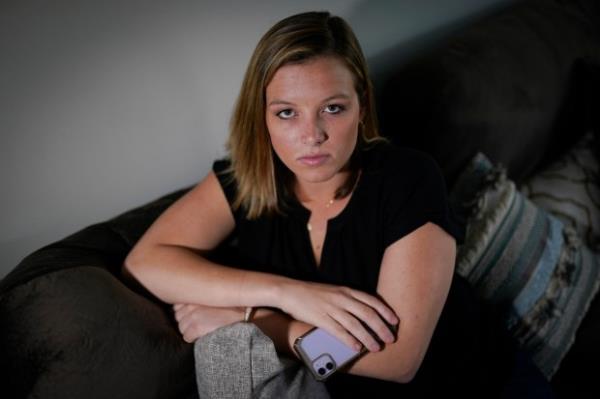 FILE - Shannon Keeler poses for a portrait in the United States on Wednesday, April 7, 2021.(AP Photo/Chris Carlson, File)